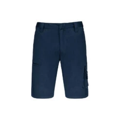 Bermuda De Travail Multipoches WK. Designed To Work -Vêtements Travail Série bermuda de travail multipoches kariban navy face