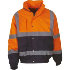 Blouson De Travail Bicolore Haute Visibilité YOKO -Vêtements Travail Série blouson de travail bicolore haute visibilite yoko orange marine