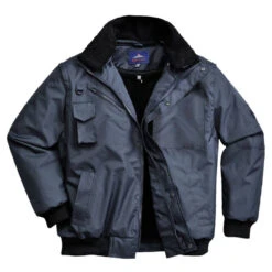 Blouson De Travail Pilote Imperméable Manches Amovibles 3-en-1 Portwest Bomber -Vêtements Travail Série blouson de travail bomber 3 en 1 porwest marine detail1 5