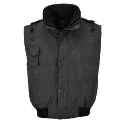 Blouson De Travail Pilote Imperméable Manches Amovibles 3-en-1 Portwest Bomber -Vêtements Travail Série blouson de travail bomber 3 en 1 porwest noir sans manche 3