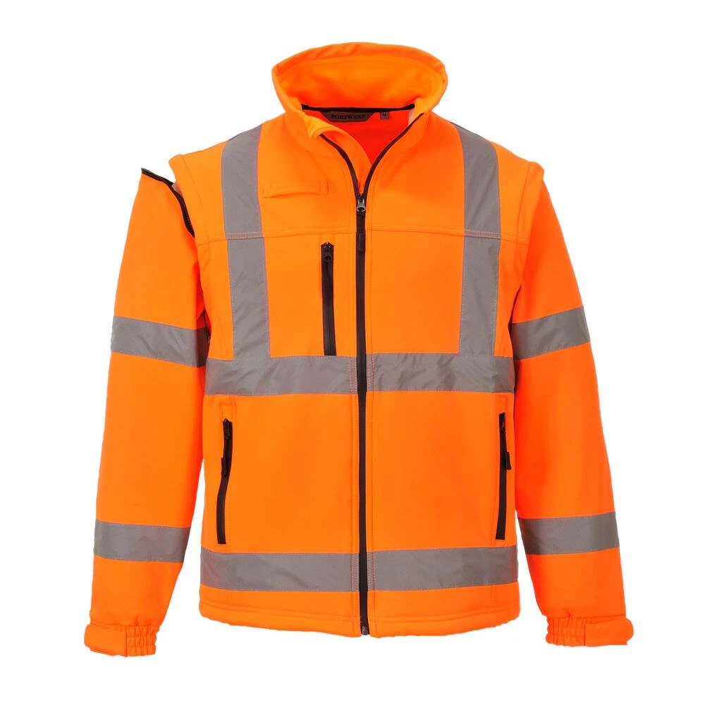 Blouson Softshell Manches Amovibles Portwest Haute Visibilité 7 Blouson Softshell Manches Amovibles Portwest Haute Visibilité – Image 5