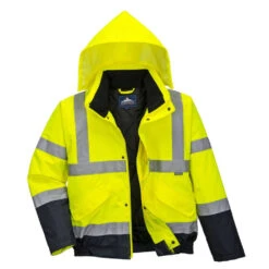 Blouson Haute Visibilité Imperméable Portwest Matelassé Classe 3