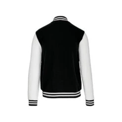 Blouson Molleton Teddy Unisexe KARIBAN -Vêtements Travail Série blouson molleton teddy unisexe kariban noir blanc dos