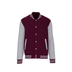Blouson Molleton Teddy Unisexe KARIBAN -Vêtements Travail Série blouson molleton teddy unisexe kariban wine gris face