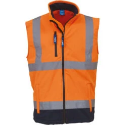 Bodywarmer Softshell Haute Visibilité Yoko 13 Bodywarmer Softshell Haute Visibilité Yoko -Vêtements Travail Série bodywarmer softshell haute visibilite yoko orange marine