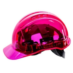 Casque De Chantier Translucide PEAKVIEW Portwest -Vêtements Travail Série casque de chantier translucide peakview portwest rose