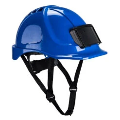 Casque De Travail Avec Porte Badge Portwest Endurance -Vêtements Travail Série casque de travail avec porte badge portwest endurance bleu face 1