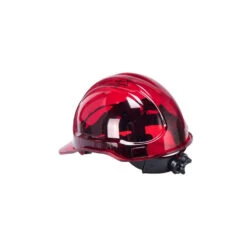 Portwest Casque De Chantier Translucide Porwtest Peak View Plus Non Ventilé à Crémaillère -Vêtements Travail Série casque peak view plus a cremaillere portwest rouge dos