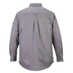 Chemise De Travail Ignifugée Portwest Bizflame -Vêtements Travail Série chemise de travail portwest bizflame gris dos