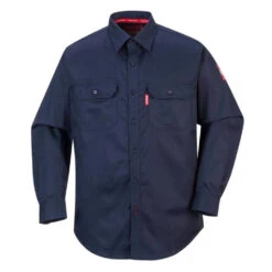 Chemise De Travail Ignifugée Portwest Bizflame -Vêtements Travail Série chemise de travail portwest bizflame marine