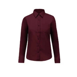 Chemise Manches Longues Pour Femme Kariban -Vêtements Travail Série chemise manches longues pour femme kariban bordeaux