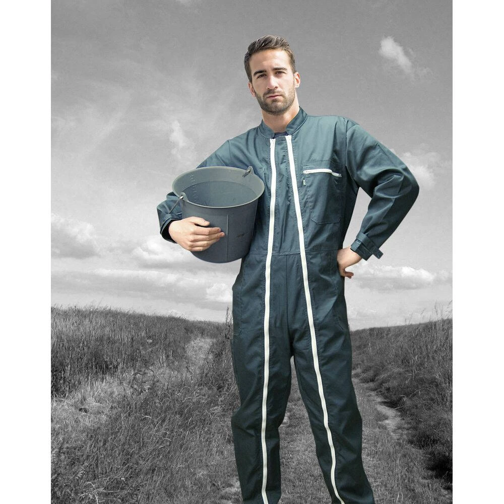 Combinaison De Travail Double Zip Verte Homme FUSIBLE LMA 4 Combinaison De Travail Double Zip Verte Homme FUSIBLE LMA – Image 2