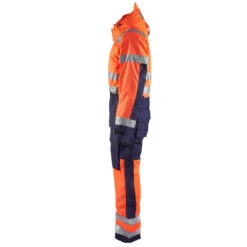 Combinaison Haute Visibilité Imperméable Blaklader Matelassée -Vêtements Travail Série combinaison haute visibilite manches longues blaklader 100 polyester orange marine cote2