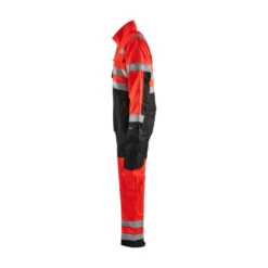 Combinaison Haute Visibilité Blaklader Polycoton -Vêtements Travail Série combinaison manches longues haute visibilite polycoton blaklader rouge noir cote 2