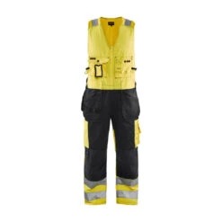 Combinaison Sans Manches Haute Visibilité Blaklader Polycoton -Vêtements Travail Série combinaison sans manches haute visibilite polycoton blaklader jaune noir 2
