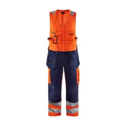 Combinaison Sans Manches Haute Visibilité Blaklader Polycoton -Vêtements Travail Série combinaison sans manches haute visibilite polycoton blaklader orange marine 2
