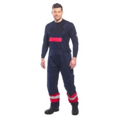 Cotte à Bretelles Ignifugée Bicolore Antistatique Portwest Bizflame -Vêtements Travail Série cotte a bretelles bicolore antistatique portwest bizflame marine porte