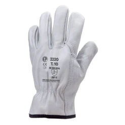 Gants De Travail En Cuir De Vachette Eurotechnique 2220 (lot De 10 Paires De Gants)