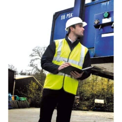 Gilet De Sécurité Adulte Result -Vêtements Travail Série gilet de securite adulte result jaune mannequin