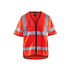 Gilet Haute Visibilité Blaklader Zippé Manches Courtes 24 Gilet Haute Visibilité Blaklader Zippé Manches Courtes -Vêtements Travail Série gilet haute visibilite blaklader rouge