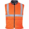 Gilet Sans Manches Haute Visibilité Froid Portwest Réversible -Vêtements Travail Série gilet haute visibilite froid reversible portwest ris orange