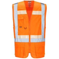 Gilet Sans Manche Haute Visibilité Portwest Glowtex -Vêtements Travail Série gilet haute visibilite portwest glowtex orange