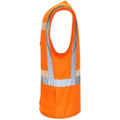 Gilet Sans Manche Haute Visibilité Portwest Glowtex -Vêtements Travail Série gilet haute visibilite portwest glowtex orange cote 2