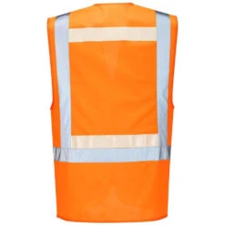 Gilet Sans Manche Haute Visibilité Portwest Glowtex -Vêtements Travail Série gilet haute visibilite portwest glowtex orange dos