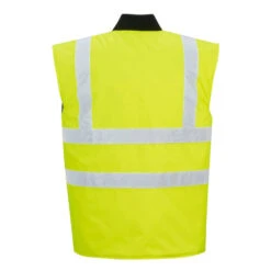 Gilet Haute Visibilité Portwest Réversible Matelassé -Vêtements Travail Série gilet haute visibilite reversible portwest jaune dos 1