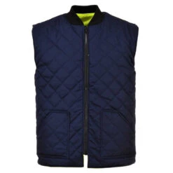 Gilet Haute Visibilité Portwest Réversible Matelassé -Vêtements Travail Série gilet haute visibilite reversible portwest jaune renverse 1