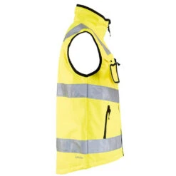 Gilet Sans Manches Haute Visibilité Blaklader Softshell -Vêtements Travail Série gilet softshell haute visibilite blaklader jaune cote1 8