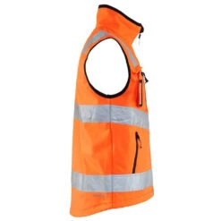 Gilet Sans Manches Haute Visibilité Blaklader Softshell -Vêtements Travail Série gilet softshell haute visibilite blaklader orange cote1 9