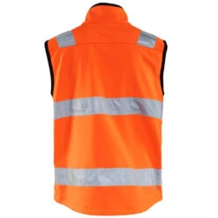 Gilet Sans Manches Haute Visibilité Blaklader Softshell -Vêtements Travail Série gilet softshell haute visibilite blaklader orange dos 9