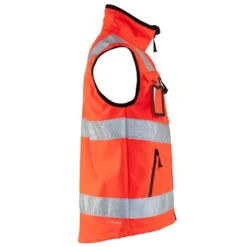 Gilet Sans Manches Haute Visibilité Blaklader Softshell -Vêtements Travail Série gilet softshell haute visibilite blaklader rouge cote1 4