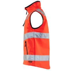 Gilet Sans Manches Haute Visibilité Blaklader Softshell -Vêtements Travail Série gilet softshell haute visibilite blaklader rouge cote2 7