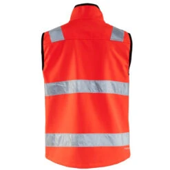 Gilet Sans Manches Haute Visibilité Blaklader Softshell -Vêtements Travail Série gilet softshell haute visibilite blaklader rouge dos 7