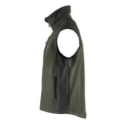 Gilet Sans Manches Softshell Blaklader Homme -Vêtements Travail Série gilet softshell homme blaklader vert armee cote 2