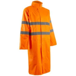 Manteau De Pluie Long Renforcé Haute Visibilité HV Coverguard KAWA COAT -Vêtements Travail Série manteau de pluie long renforce haute visibilite hv coverguard kawa coat orange