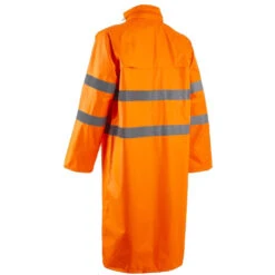 Manteau De Pluie Long Renforcé Haute Visibilité HV Coverguard KAWA COAT -Vêtements Travail Série manteau de pluie long renforce haute visibilite hv coverguard kawa coat orange dos