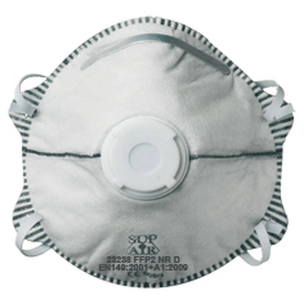 Masque Respiratoire Coque Avec Valve Sup Air FFP2 D SL VO (boîte De 10) 3 Masque Respiratoire Coque Avec Valve Sup Air FFP2 D SL VO (boîte De 10)