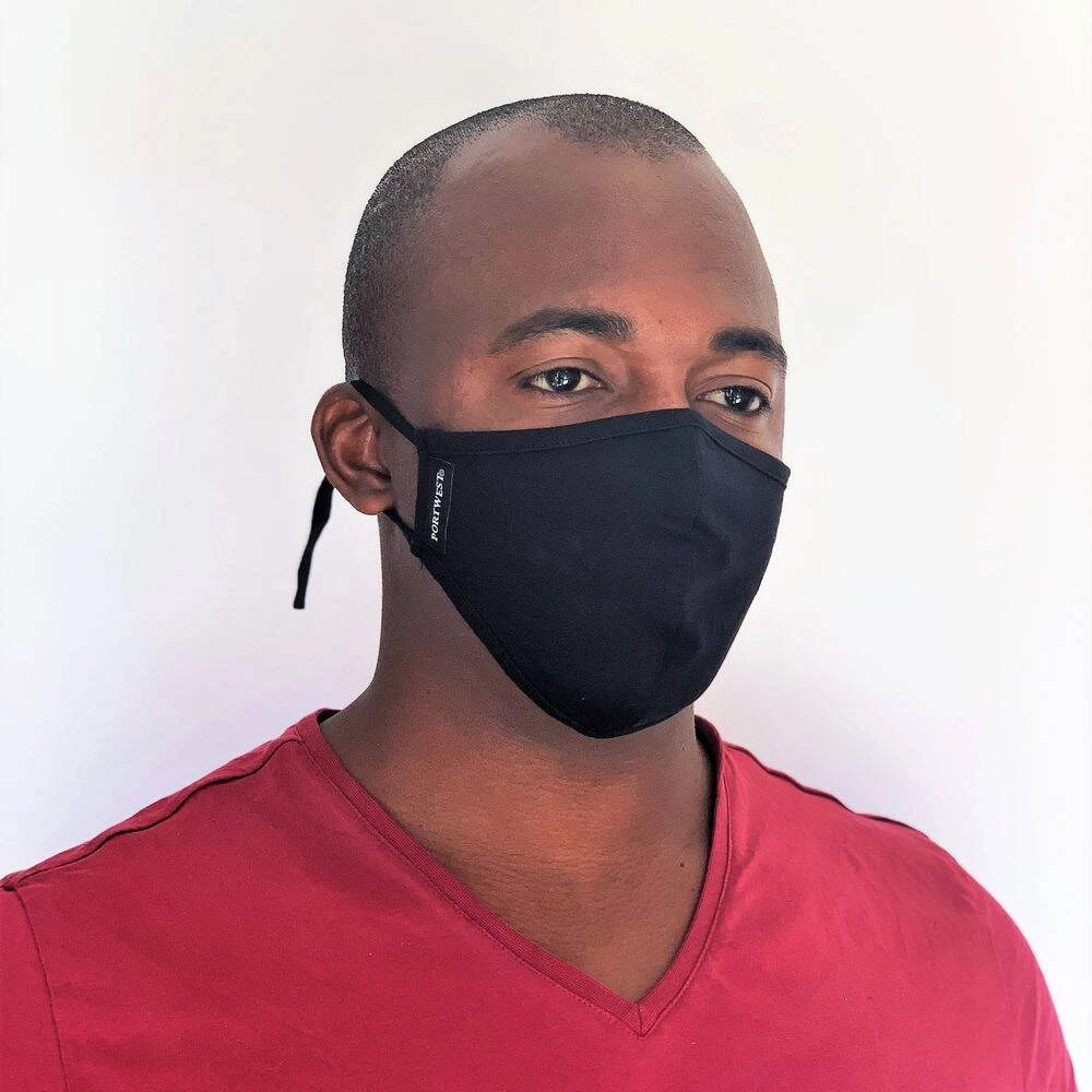 Masque Réutilisable Tissu Antimicrobien 2 épaisseurs Portwest (Boite De 25) 10 Masque Réutilisable Tissu Antimicrobien 2 épaisseurs Portwest (Boite De 25) – Image 8