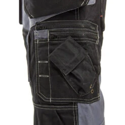 Pantacourt De Travail Blaklader X1500 100% Coton Croisé 370g/m² 15 Pantacourt De Travail Blaklader X1500 100% Coton Croisé 370g/m² -Vêtements Travail Série pantacourt de travail x1500 blaklader 100 coton croise 370 g m noir gris detail 3 2