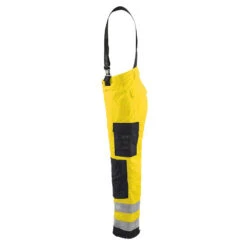 Pantalon à Bretelles Imperméable Haute Visibilité Blaklader Hiver -Vêtements Travail Série pantalon a bretelles haute visibilite blaklader hiver jaune noir cote 2