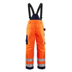 Pantalon à Bretelles Imperméable Haute Visibilité Blaklader Hiver -Vêtements Travail Série pantalon a bretelles haute visibilite blaklader hiver orange marine dos