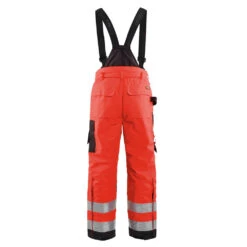 Pantalon à Bretelles Imperméable Haute Visibilité Blaklader Hiver -Vêtements Travail Série pantalon a bretelles haute visibilite blaklader hiver rouge noir dos