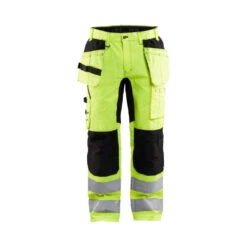 Pantalon Artisan Haute Visibilité Blaklader EN 20471, Classe 2 +STRETCH -Vêtements Travail Série pantalon artisan haute visibilite blaklader stretch jaune noir 1