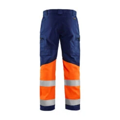 Pantalon Artisan Haute Visibilité Blaklader +STRETCH -Vêtements Travail Série pantalon artisan haute visibilite blaklader stretch marine orange dos