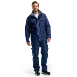 Pantalon Artisan Doublé Hiver Blaklader 100% Coton Croisé -Vêtements Travail Série pantalon artisan hiver blaklader 100 coton croise marine porte 1