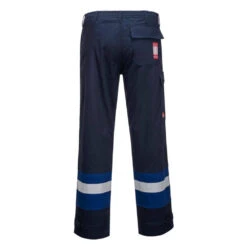 Pantalon Ignifugé Bicolore Antistatique Portwest Bizweld -Vêtements Travail Série pantalon bicolore antistatique portwest workwear bleu marine bleu royal dos