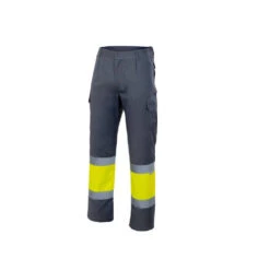 Pantalon Bicolore Haute Visibilité VELILLA -Vêtements Travail Série pantalon bicolore haute visibilite velilla gris jaune